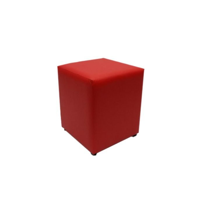 Puff Quadrado Peq Vermelho