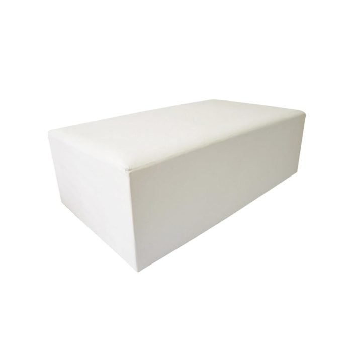 Puff Retangular Branco